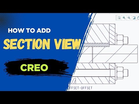 How to create a section view in ptc CREO 7 drawing beginner tutorial step by step guide