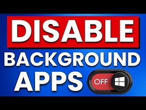 How To Disable Background Apps on Windows 11/10 (FAST & EASY)