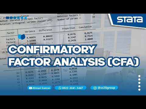 STATA TUTORIAL: CONFIRMATIVE FACTOR ANALYSIS WITH STATA ➡️ STATA CFA TEST