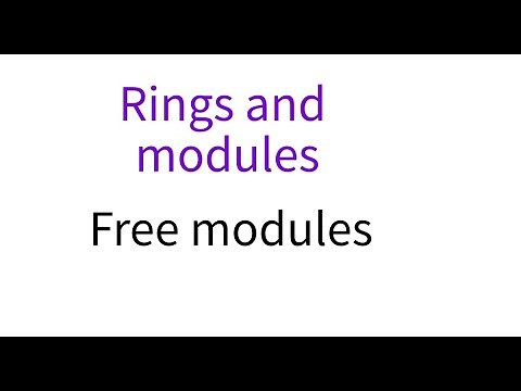 Rings 8 Free modules