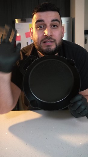 10K views · 326 reactions | How to season a cast iron pan | patrickzeinali | Facebook