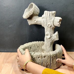 843K views · 6.1K reactions | Cemented table top waterfall fountain using cement and sand | M garden | Facebook