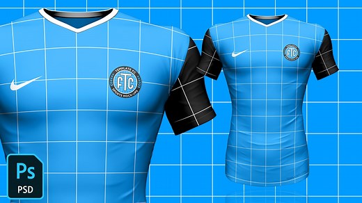3D Football/Soccer Jersey Template Mock-Up FREE - TemplateFC