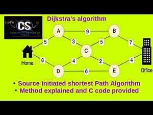 Dijkstra's algorithm with C code ( shortest path problem) explained.