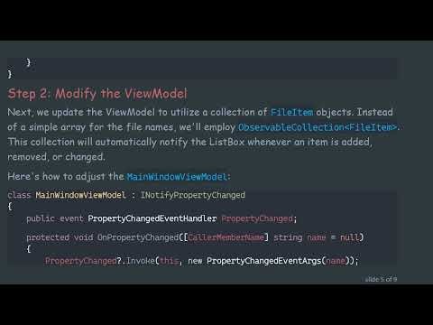 How to Update WPF ListBox Data Binding from View Class