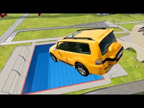 THIS IS INSANE! Cars LAUNCHED Into GIANT Pool! (BeamNG.drive Epic Jumps & Crashes)
