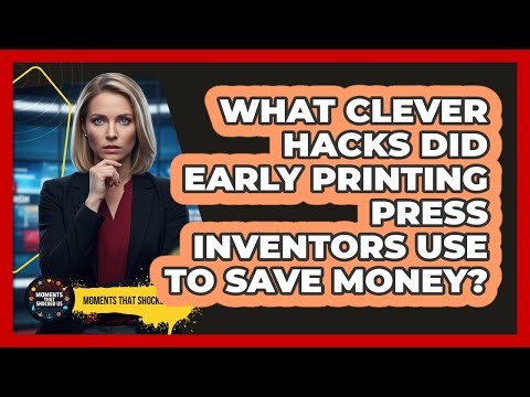 What Clever Hacks Did Early Printing Press Inventors Use To Save Money? - Moments That Shocked Us