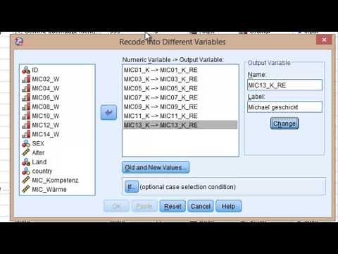 Reverse Coding on SPSS