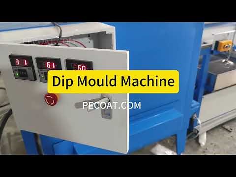 Dip mould machine working process for making pvc caps sleeves covers,made of pvc plastisol #dipmold
