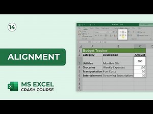 Text Alignment | MS Excel Crash Course #14