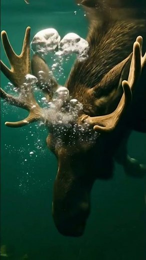 Moose Can Dive and Swim Underwater