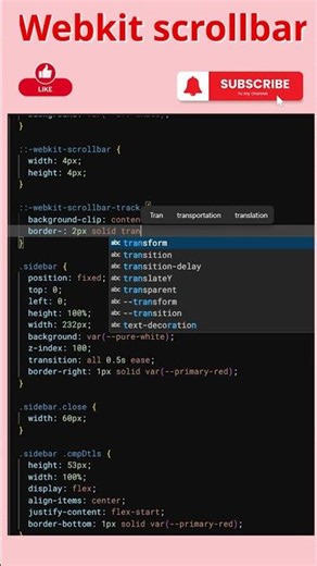 Custom Scrollbar Using CSS 🔥 (Webkit Scrollbar) #codingshorts #coding #uidesignlearning