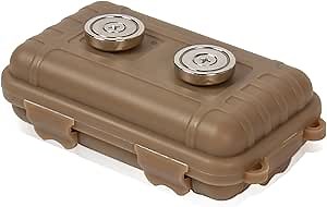 Magnetic Key Holder for Under Car - Hide Key Outside/Outdoor, Waterproof Hidden Key Holder Case, Storage Spare Key Box, Brown