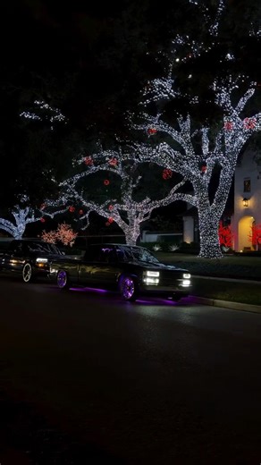 Lowered Trucks & Christmas Lights 🎄🥶 #loweredtrucks #droppedtrucks #obschevy #obstruck #silverado