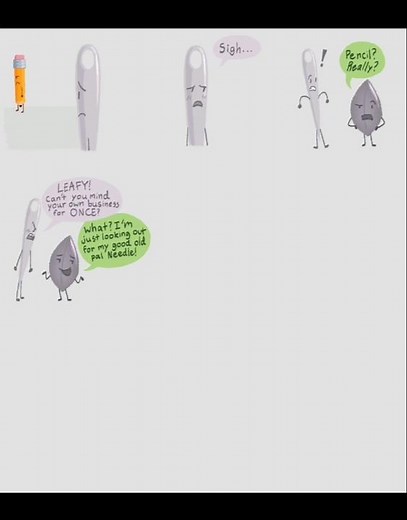 Needle Slaps Leafy [BFDI Comic]