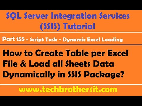 SSIS Part 155- How to Create Table per Excel File & Load all Sheets Data Dynamically in SSIS Package