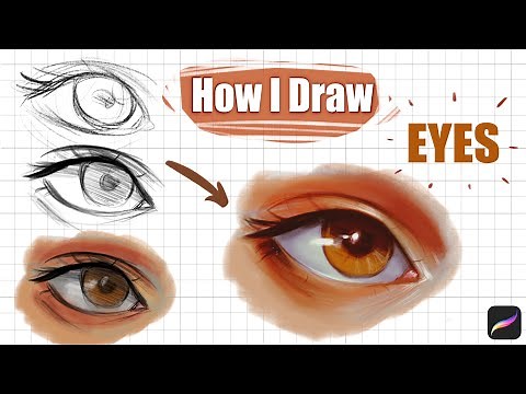 How I Draw Eyes - Tutorial (Procreate)