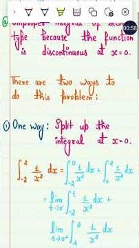 improper integral divergence of integral