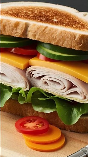 Delicious Homemade Turkey Sandwich with Cheese & Fresh Veggies Recipe