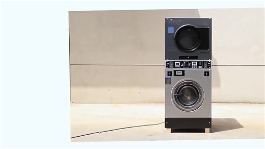 Commercial Laundry Equipment All in One Stackable  Coin Washer and Dryer Set Machine