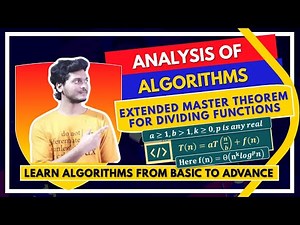 Extended Master Theorem For Dividing Functions | Analysis of algorithm | computer science