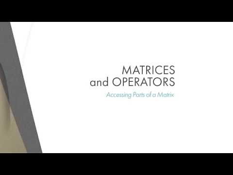 Lesson 2.3: Accessing Parts of Matrix