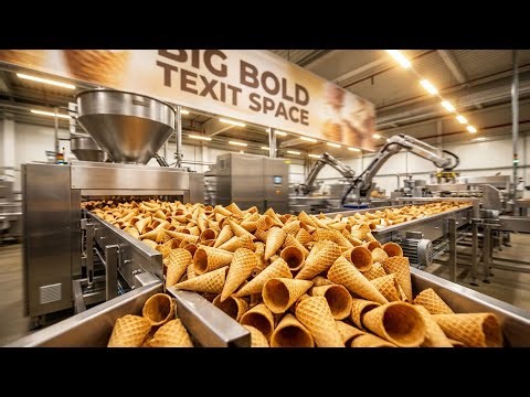 How Ice Cream Cones Are Made in Bulk – Millions Produced in Minutes!