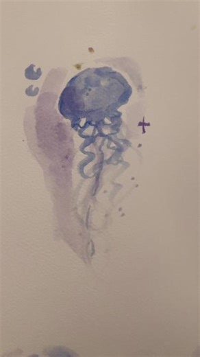 How to Paint a Cute Jellyfish with Watercolors