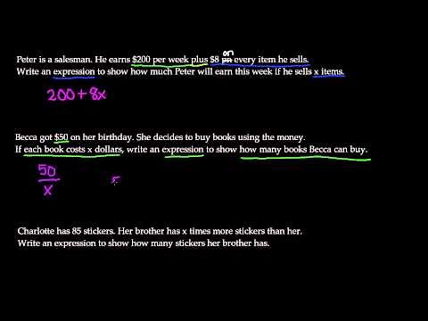 Writing Expressions from Word Problems - 7th Grade Math