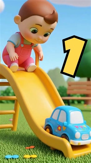 Ten Little Cars | Learn Numbers 1 to 10 | Nursery Rhymes & Kids Songs #shorts #babysongs #singalong