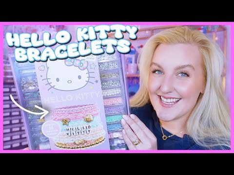 Making Hello Kitty Beaded Bracelets 🎀🐱 Cute DIY Jewelry! ✨NEW BEAD KIT✨