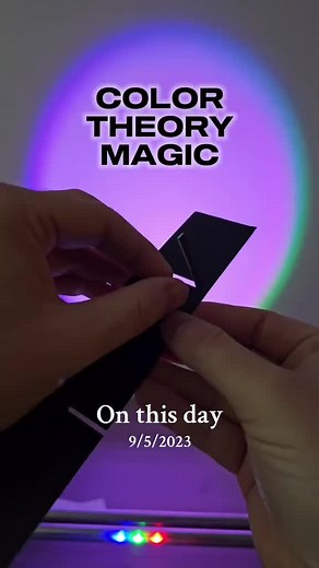 #onthisday a year ago, I posted this color theory demonstration. colored lights and shadows are an eye-opening way to explore additive and subtractive mixing! #colortheory #tiktokartschool #steameducation