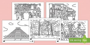 KS1 Mexico Colouring Sheets