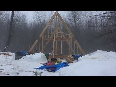 A-Frame cabin build. Foundation and Framing.