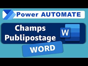 Word créer les champs pour PowerAutomate