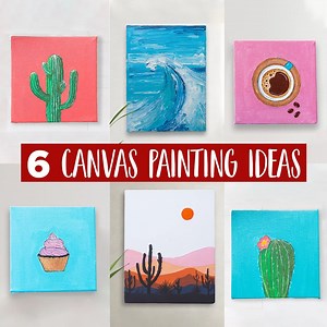 32K views · 476 reactions | 6 Canvas Painting Ideas | DIY Home Decors...