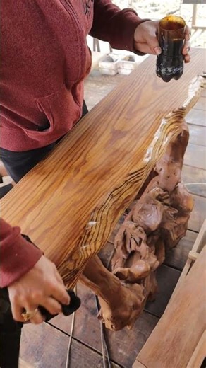 DIY Rustic Wood Console Table