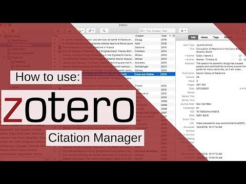 How to use Zotero Citation Manager | Writing Tool Tutorial