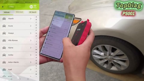 TPMS Programming Tool with TPMS Sensors Set of 4 and OBDII Dongle, TPMS Relearn Tool, Tire Pressure Monitor System Scan Tool, PS001