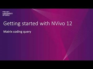 NVivo 12: Matrix query