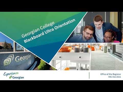 Blackboard Ultra orientation - Georgian College