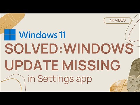 Solved: Windows Update missing in Windows 11 Settings