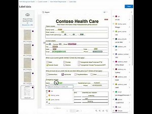 New patient registration form labelling with Form Recognizer Studio
