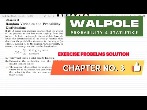 Solution Continuous Random Variable | Probability & Statistics for Engineers & Scientists by Walpole