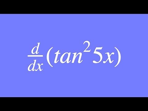 How to differentiate tan^2(5x) using the chain rule