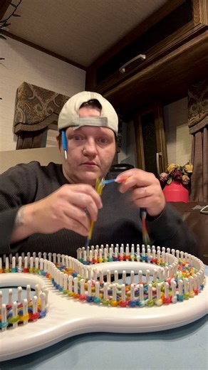 Loom Knitting a Blanket on My Infinity Loom