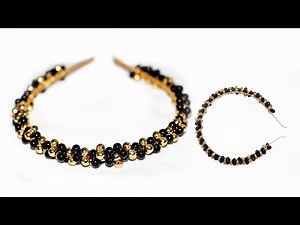 New Design: How to Make a Simple Beaded Head Band. DIY