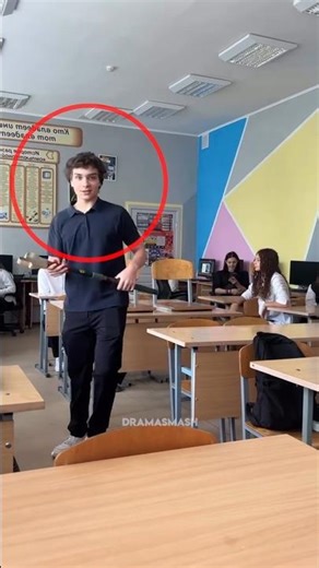 The funniest way to wake up sleeping students