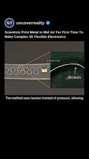 Scientists 3D Print Metal For First Time In Mid Air To Make Complex 3D Electronics #tech #shorts