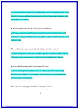 AP Computer Science Principles Questions and Answers 100 Pass2878 636x882